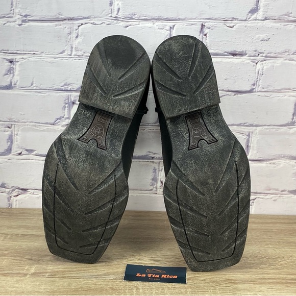 Ariat Rambler Phoenix Black Leather Western Cowboy Boots - Picture 8 of 9